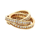 Bague CARTIER Trinity en or jaune avec diamant - Castafiore