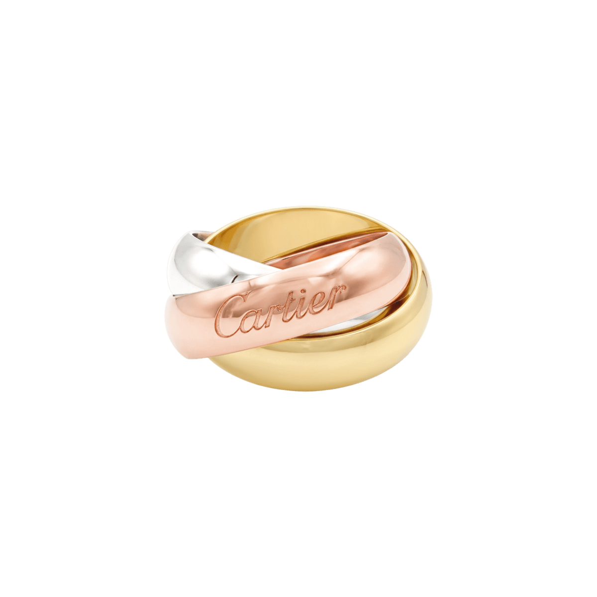 Bague CARTIER Trinity en or jaune, or blanc et or rose - Castafiore