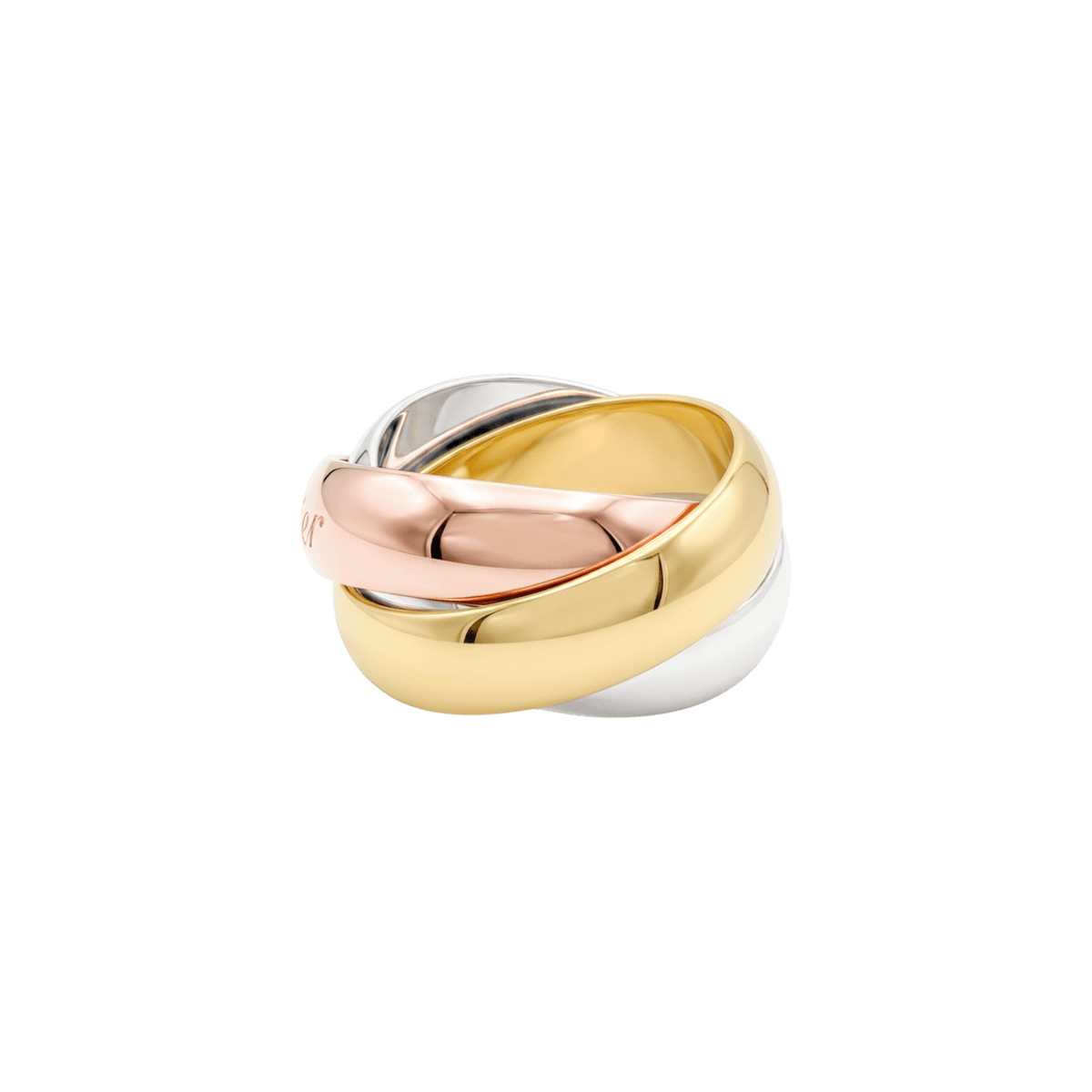 Bague CARTIER Trinity en or jaune, or blanc et or rose - Castafiore