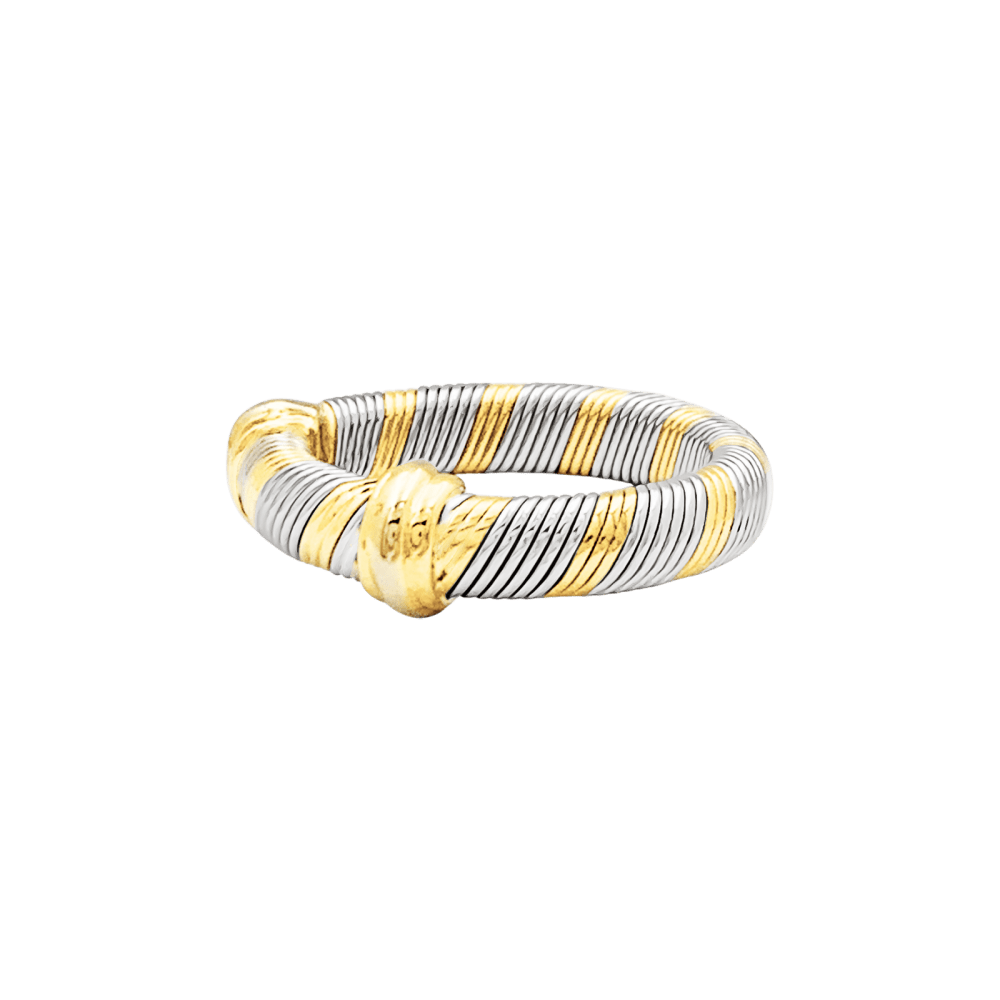 Bague CARTIER "Trinity" en or jaune, or blanc, or rose et acier - Castafiore