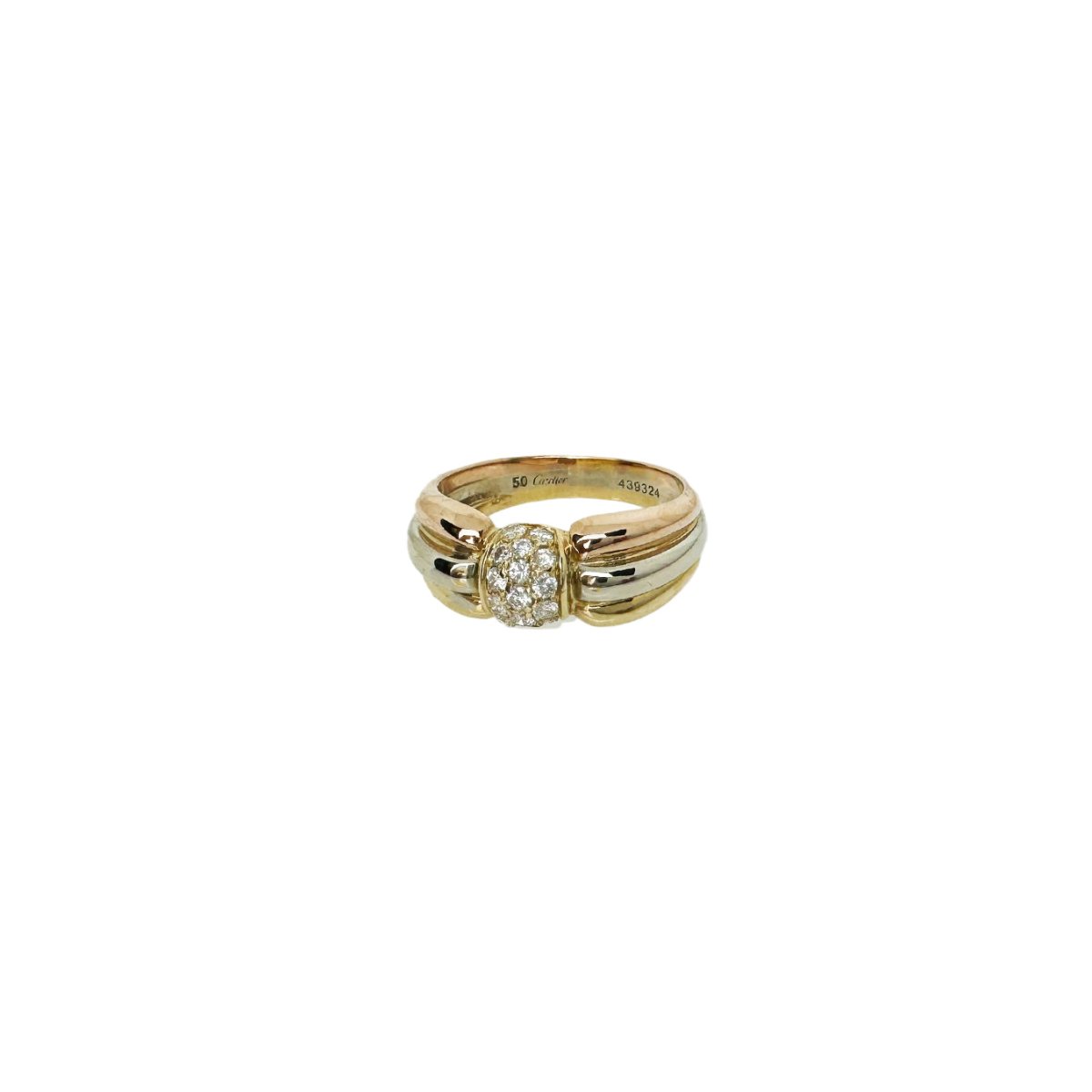 Bague CARTIER "Trinity Livia" en or jaune, or blanc, or rose et diamants - Castafiore