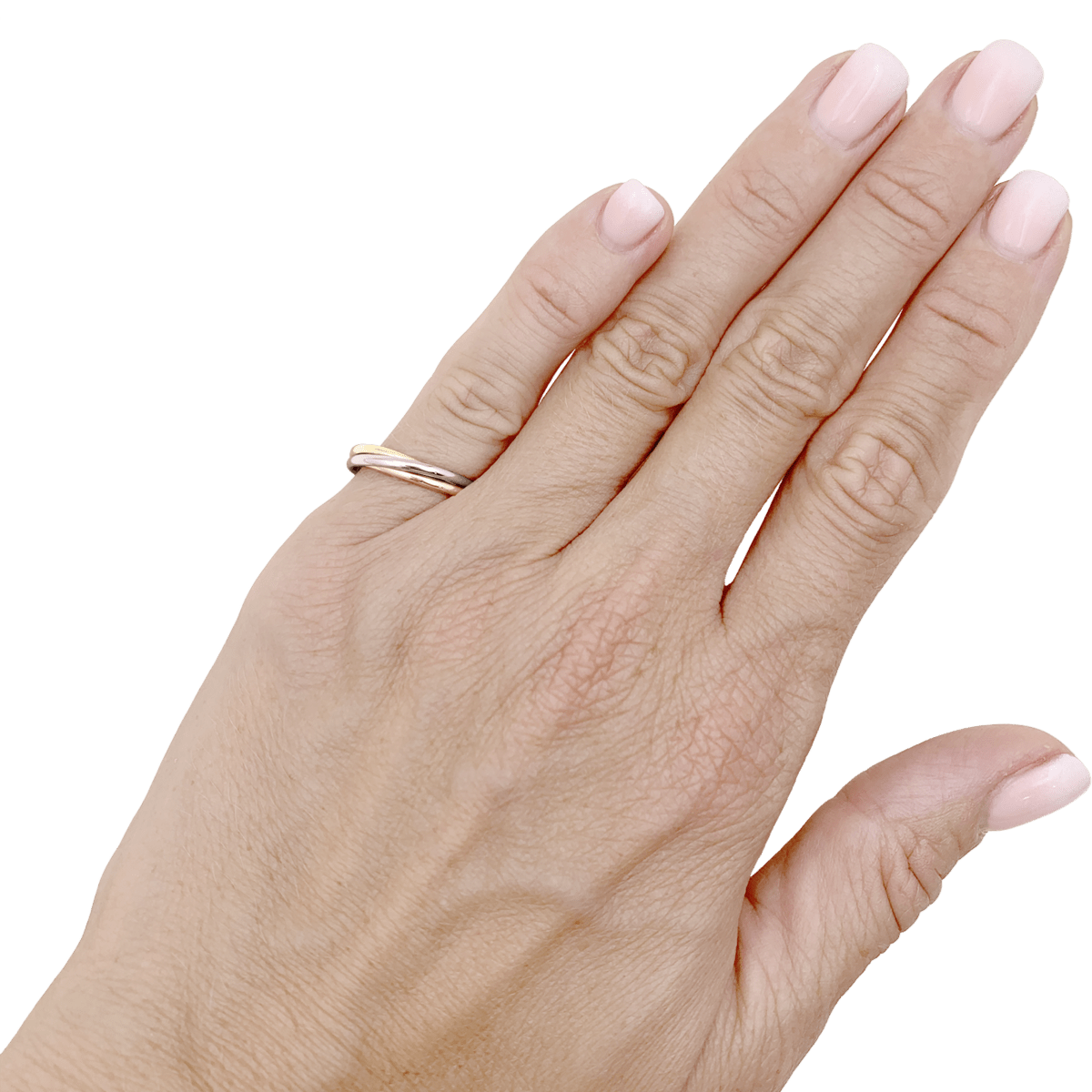 Bague CARTIER "Trinity" PM en or blanc, or jaune et or rose - Castafiore