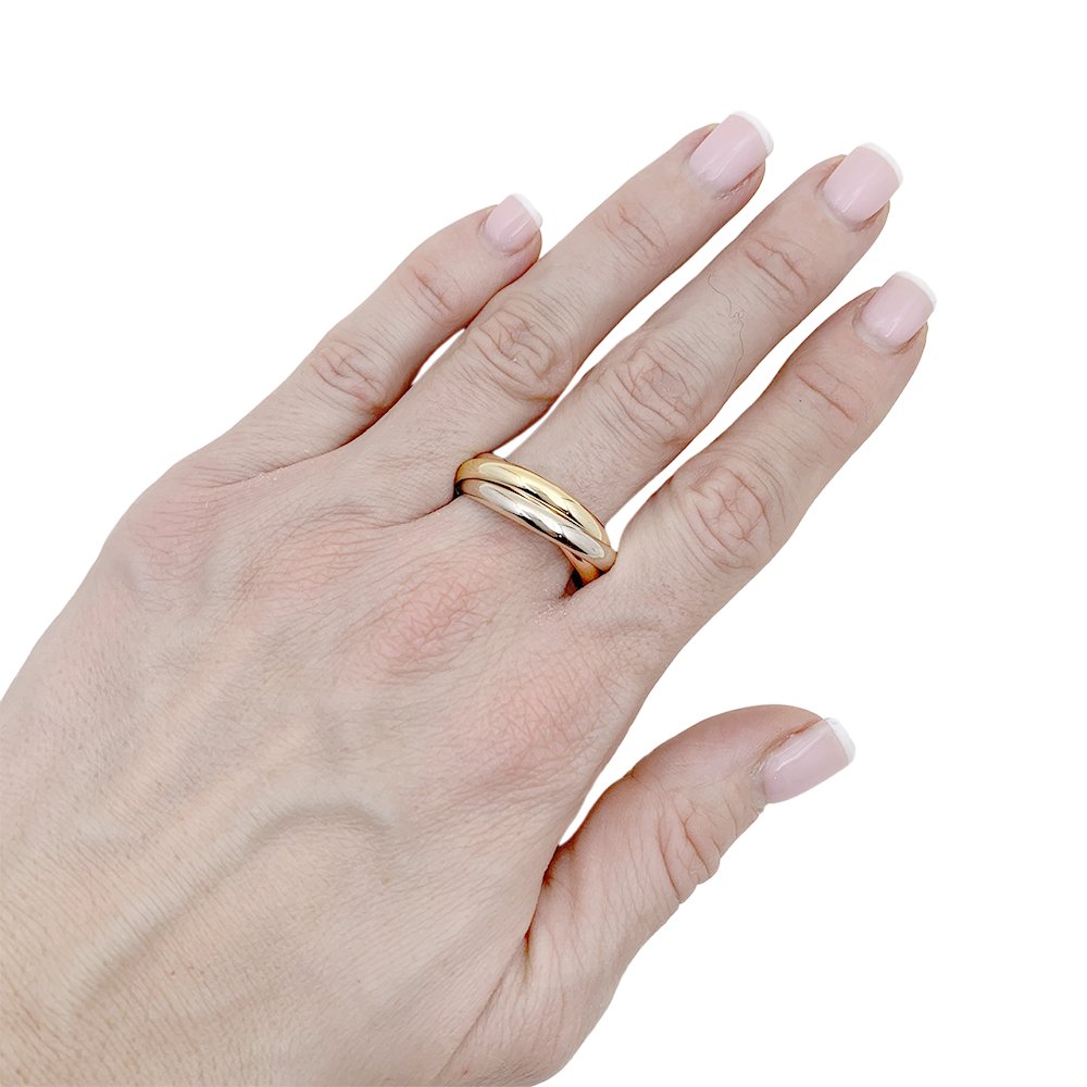 Bague Cartier "Trinity" trois ors. - Castafiore