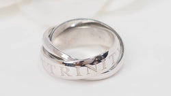 Bague CARTIER vintage Or Amour et Trinity en or blanc - Castafiore