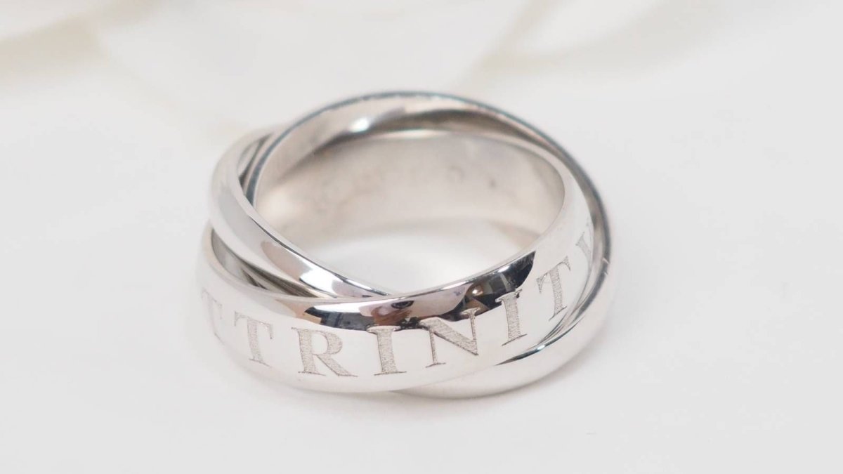 Bague CARTIER vintage Or Amour et Trinity en or blanc - Castafiore