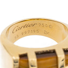 Bague CARTIER, "Yjing", en Or jaune et Œil de tigre - Castafiore