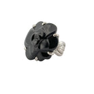 Bague CHANEL Camélia en or blanc et onyx - Castafiore