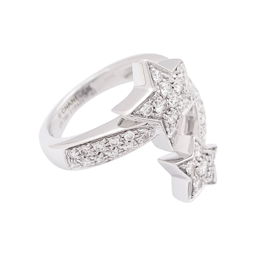 Bague CHANEL "Comète" en or blanc et diamants - Castafiore