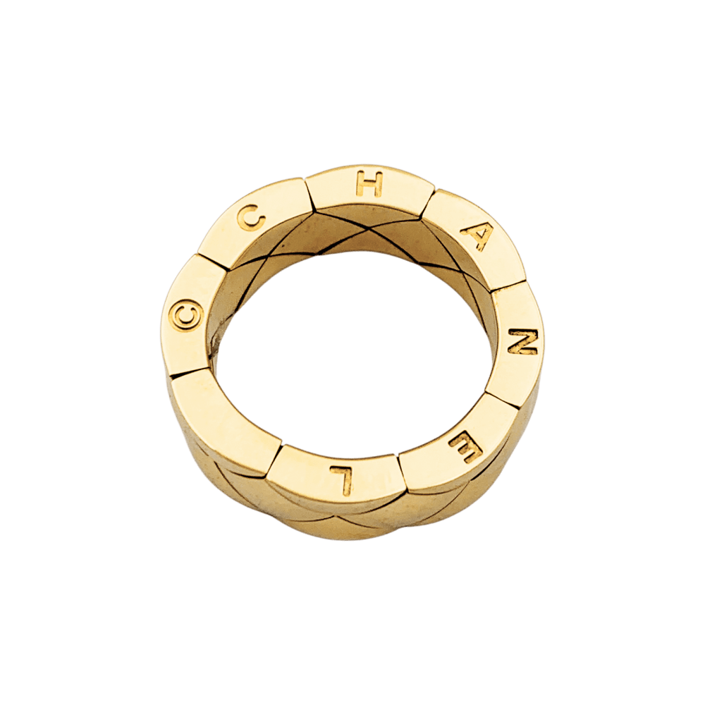 Bague CHANEL "Matelassé" en or jaune - Castafiore