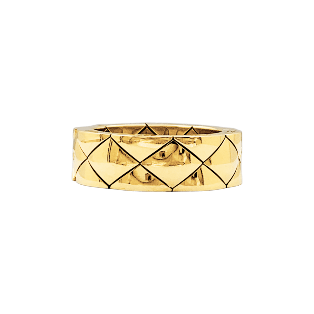 Bague CHANEL "Matelassé" en or jaune - Castafiore