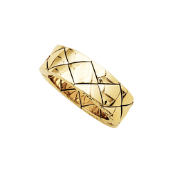 Bague CHANEL "Matelassé" en or jaune - Castafiore