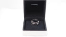 Bague Chanel souple en or blanc ultra ceramique noire - Castafiore