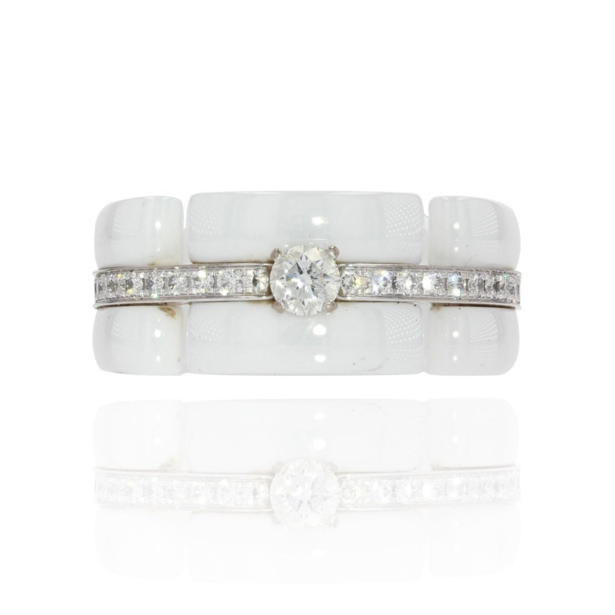 Bague Chanel Ultra Diamants Céramique blanche - Castafiore