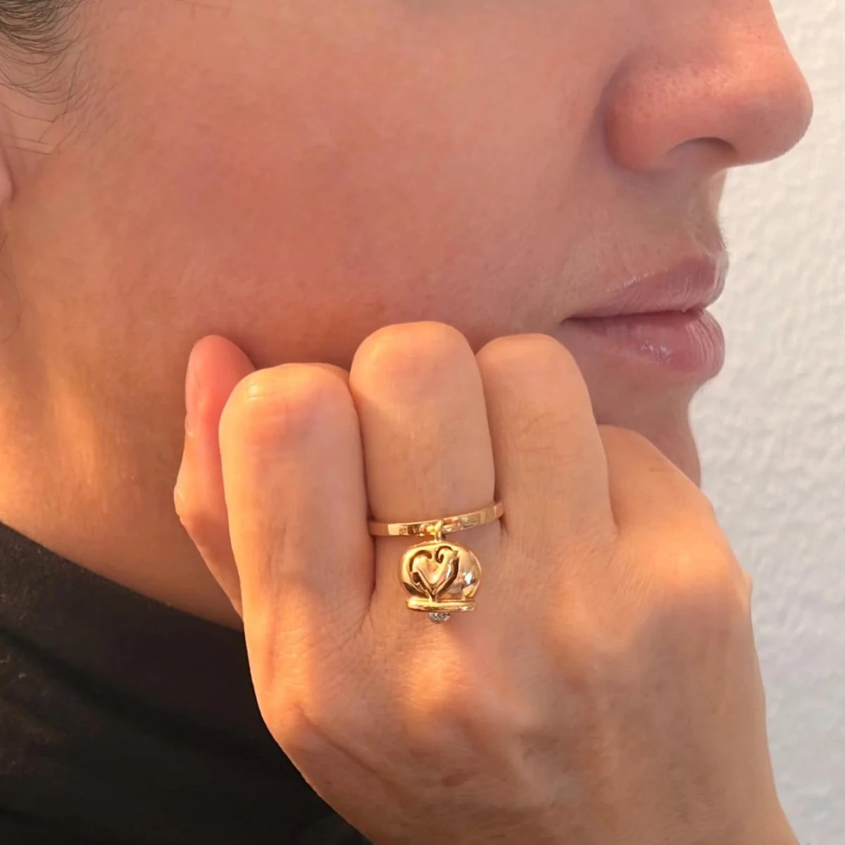 Bague CHANTECLER "Campanella" en or rose et diamant - Castafiore