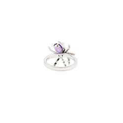 Bague CHAUMET "Attrape moi si tu m'aimes", "Araignée" en or blanc, améthyste, saphir rose et diamants - Castafiore