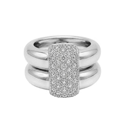 Bague CHAUMET en or blanc et diamants - Castafiore