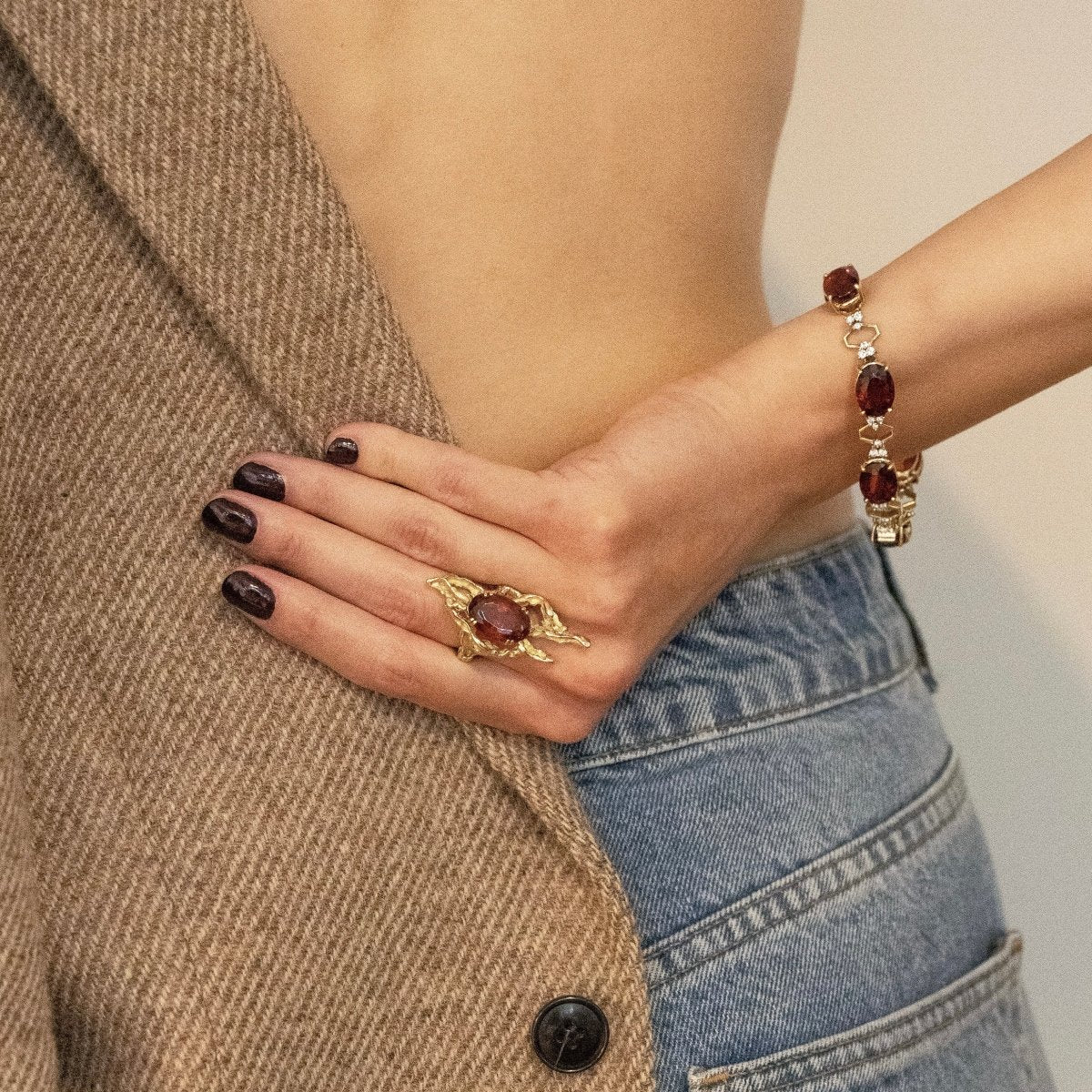 Bague CHAUMET en or jaune et citrine - Castafiore