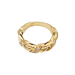 Bague CHAUMET en or jaune et diamants - Castafiore