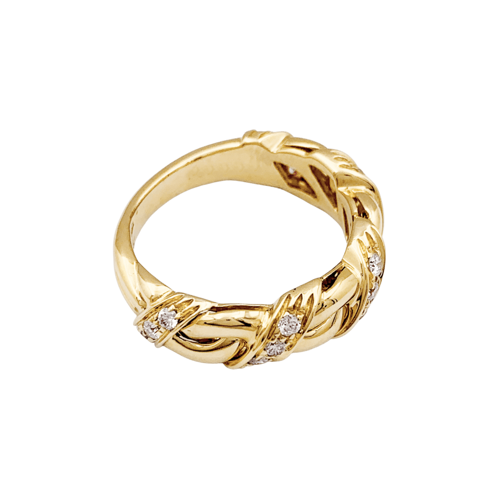 Bague CHAUMET en or jaune et diamants - Castafiore