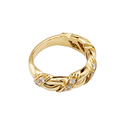 Bague CHAUMET en or jaune et diamants - Castafiore