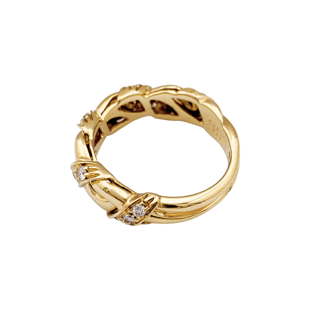 Bague CHAUMET en or jaune et diamants - Castafiore