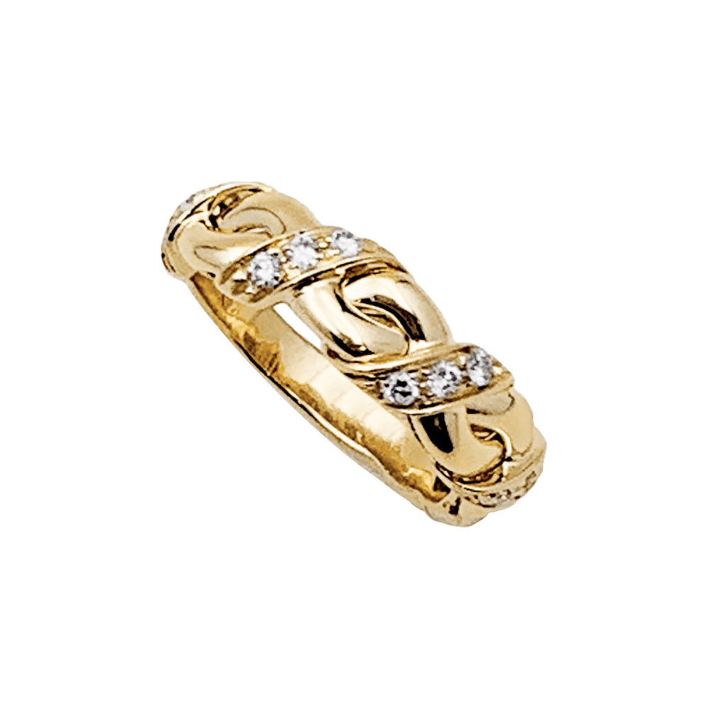 Bague CHAUMET en or jaune et diamants - Castafiore