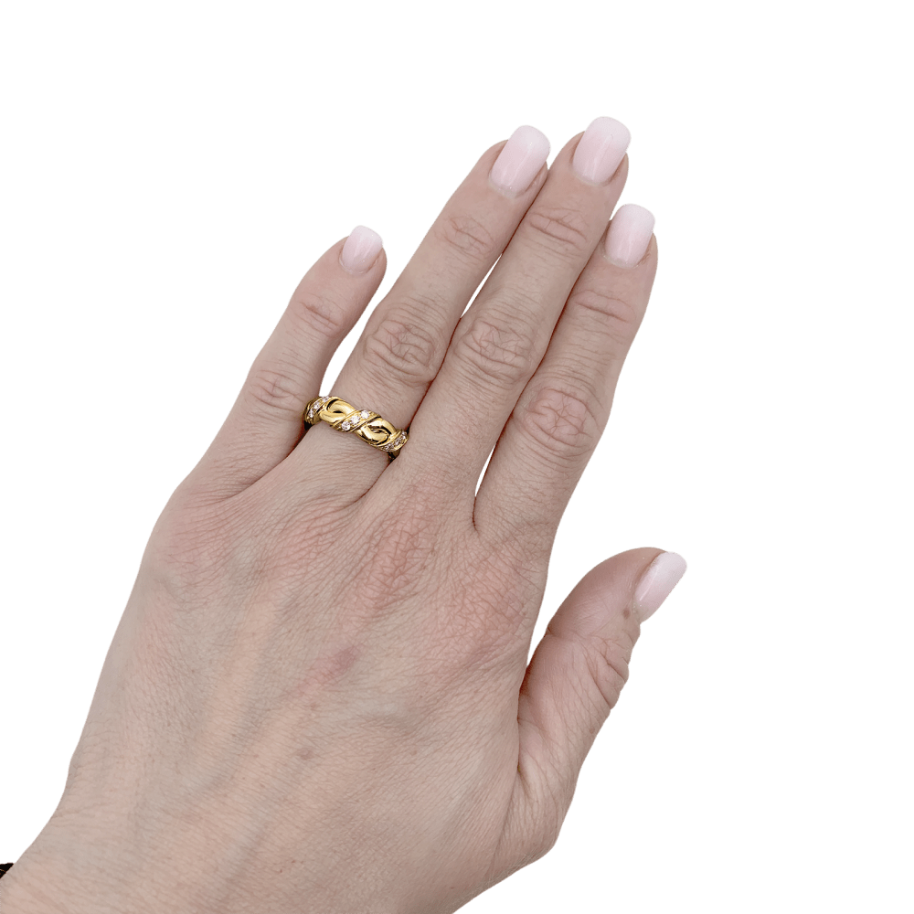 Bague CHAUMET en or jaune et diamants - Castafiore