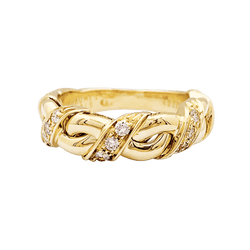 Bague CHAUMET en or jaune et diamants - Castafiore