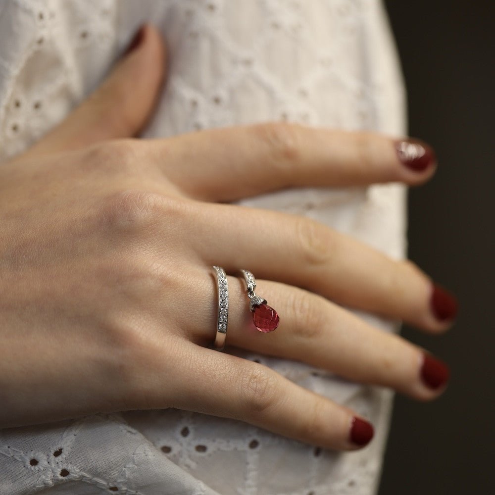 Bague CHAUMET "Frisson Pampille" en or gris et diamants - Castafiore