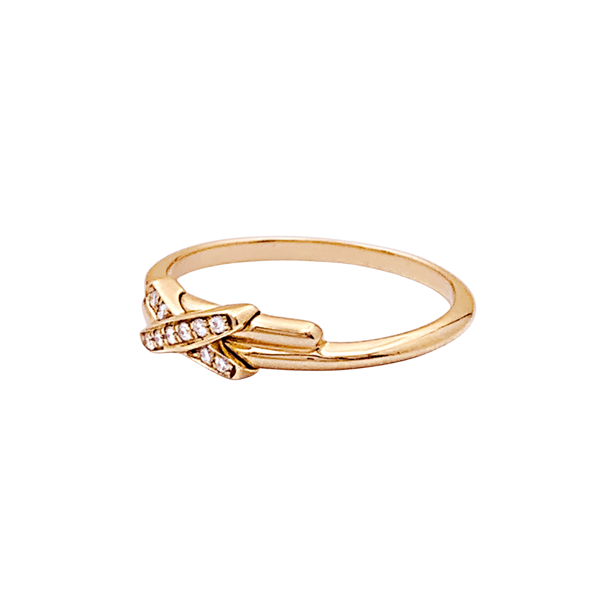 Bague CHAUMET "Jeux de Liens" en or rose et diamants - Castafiore