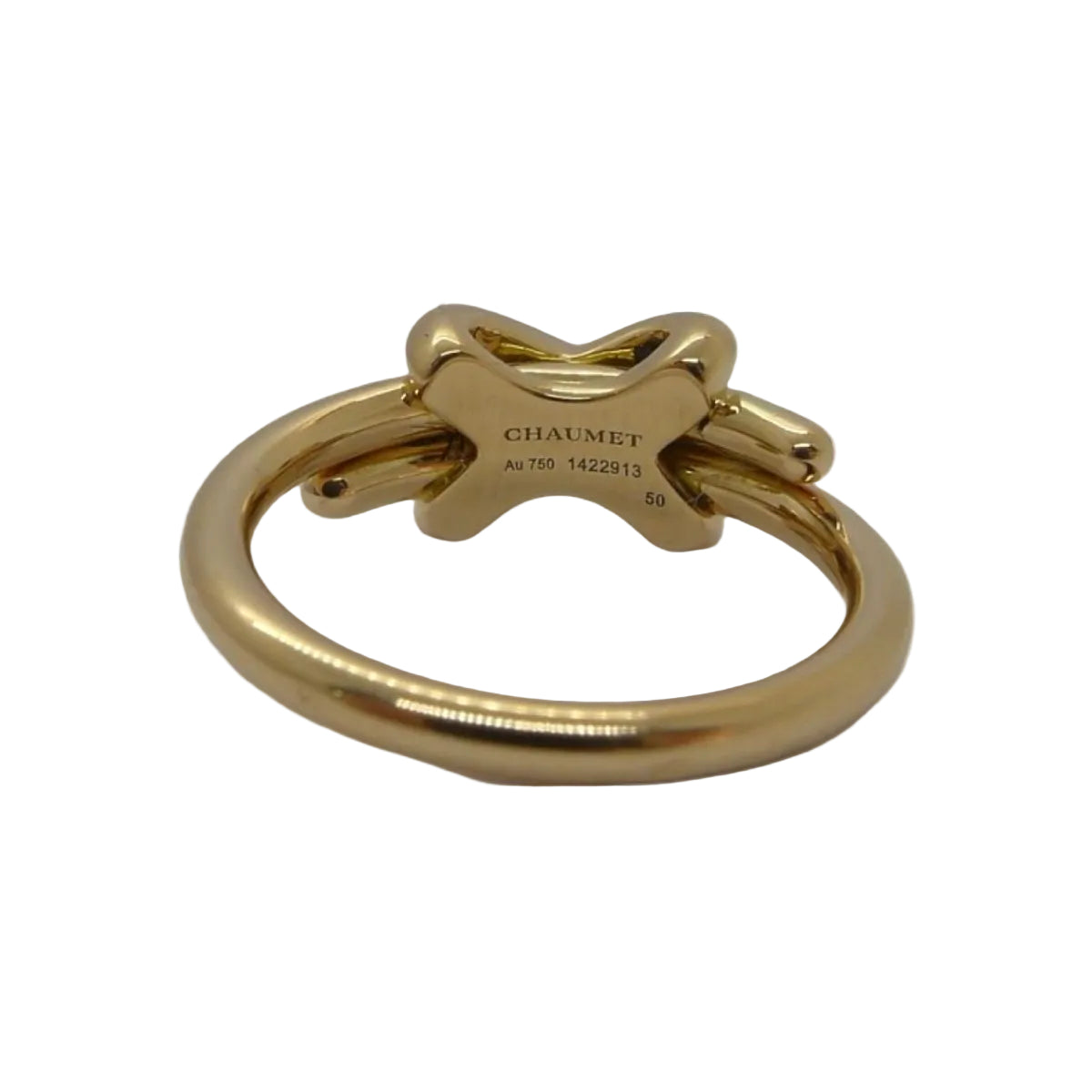 Bague CHAUMET Jeux de liens en or rose et diamants - Castafiore