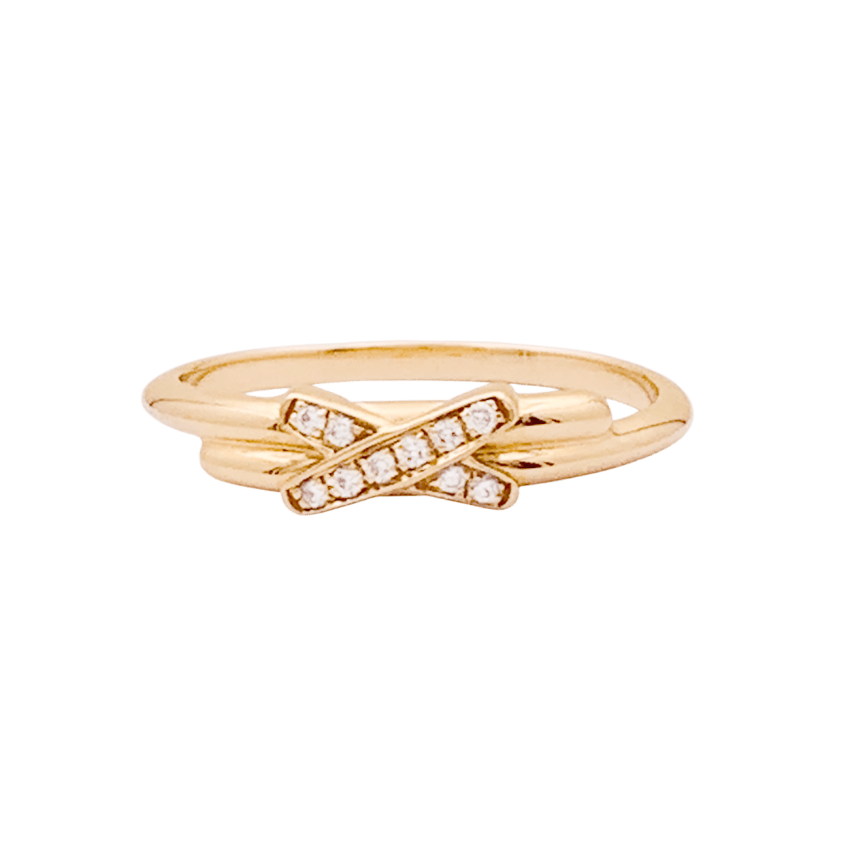 Bague CHAUMET "Jeux de Liens" en or rose et diamants - Castafiore