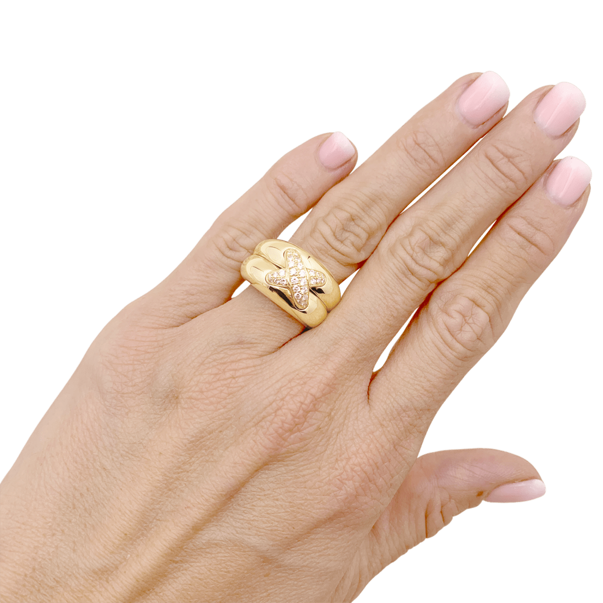 Bague CHAUMET "Liens" en or jaune et diamants - Castafiore