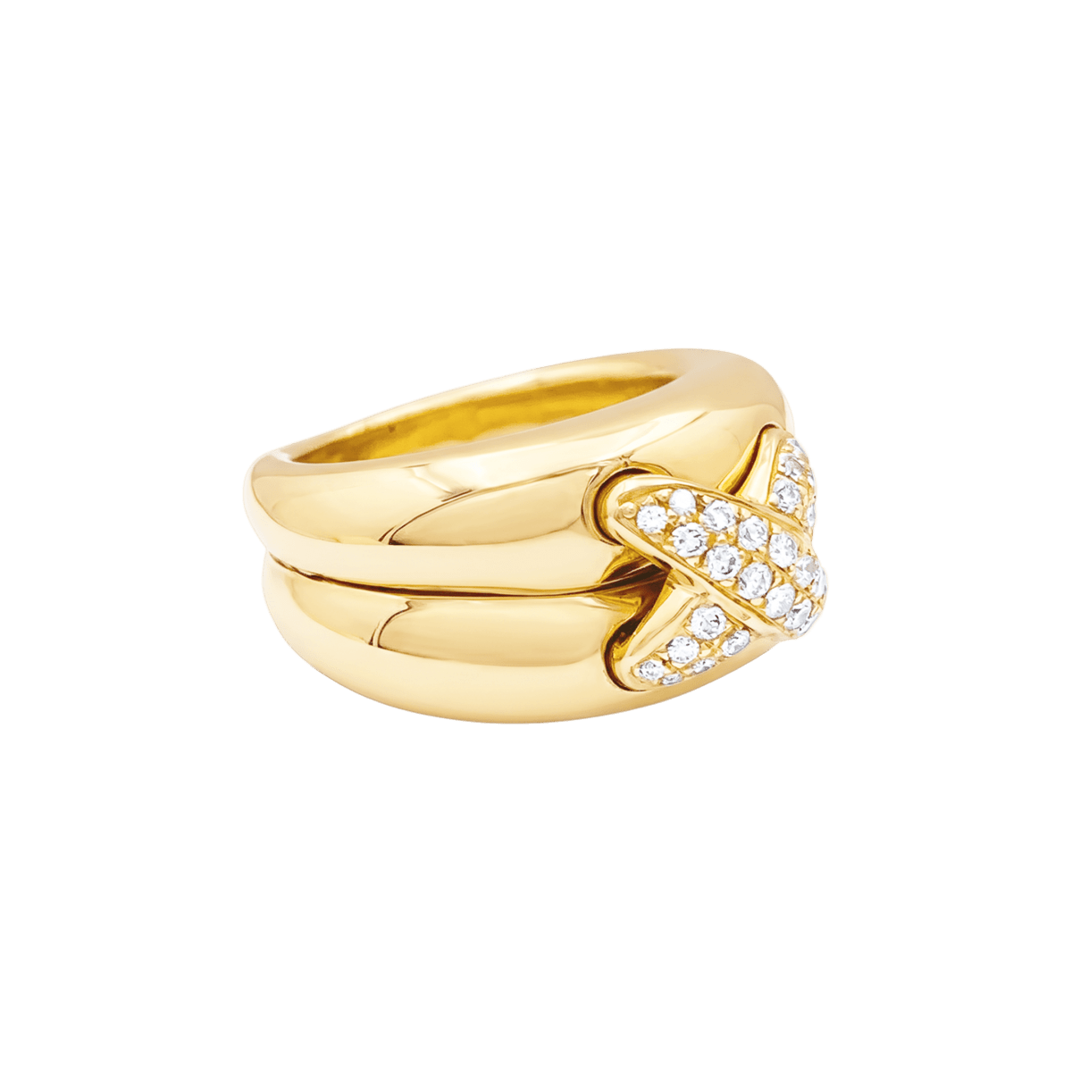Bague CHAUMET "Liens" en or jaune et diamants - Castafiore
