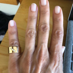 Bague Chaumet or jaune et diamant modèle lien - Castafiore