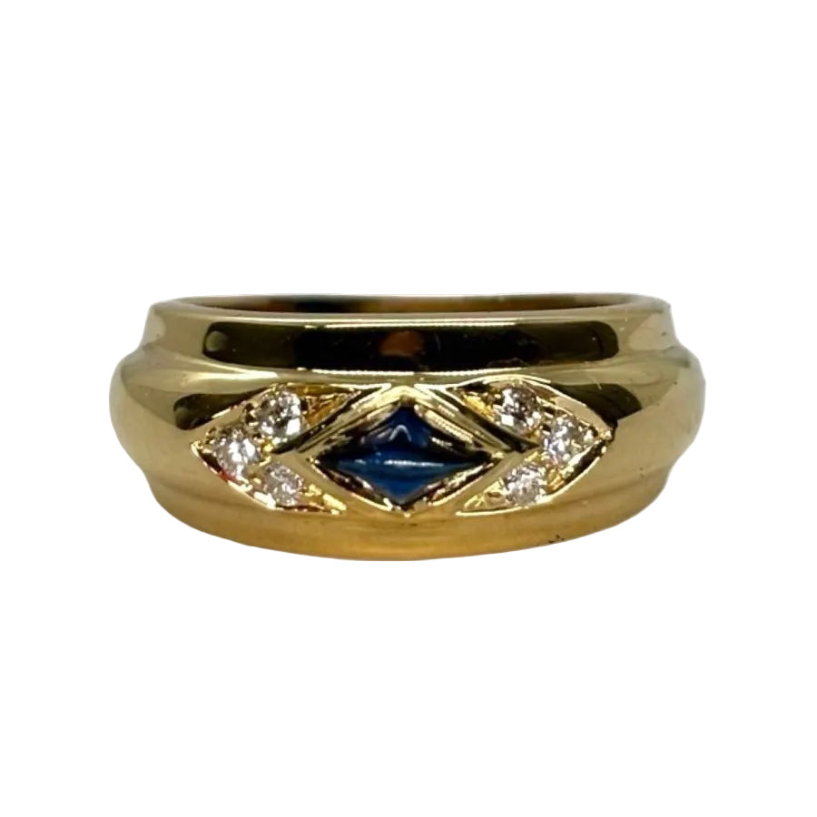 Bague CHAUMET Saphir cabochon en or jaune - Castafiore