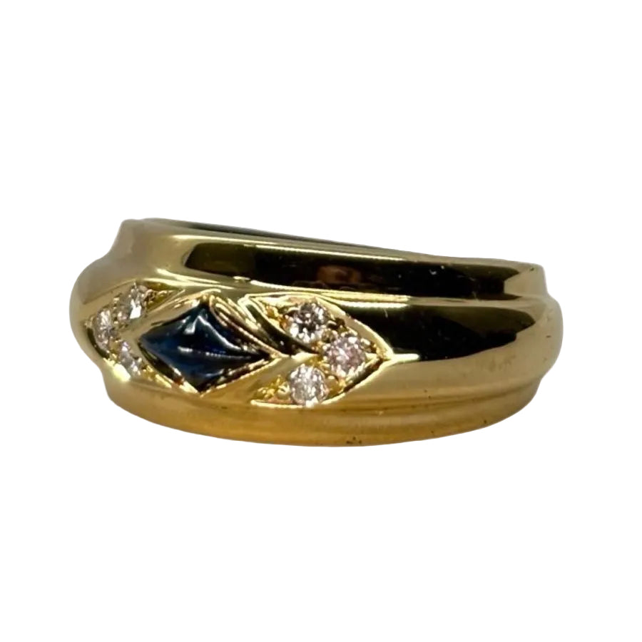 Bague CHAUMET Saphir cabochon en or jaune - Castafiore