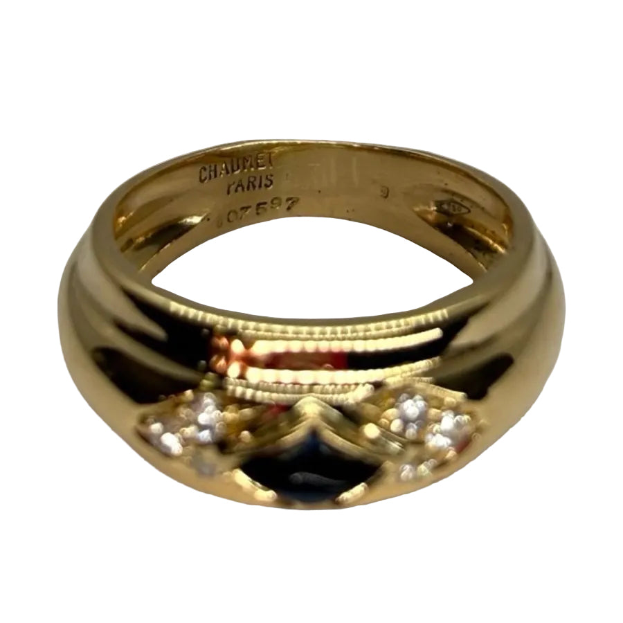 Bague CHAUMET Saphir cabochon en or jaune - Castafiore