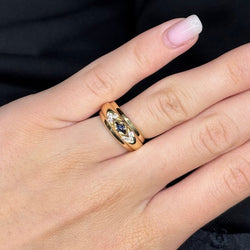 Bague CHAUMET Saphir cabochon en or jaune - Castafiore