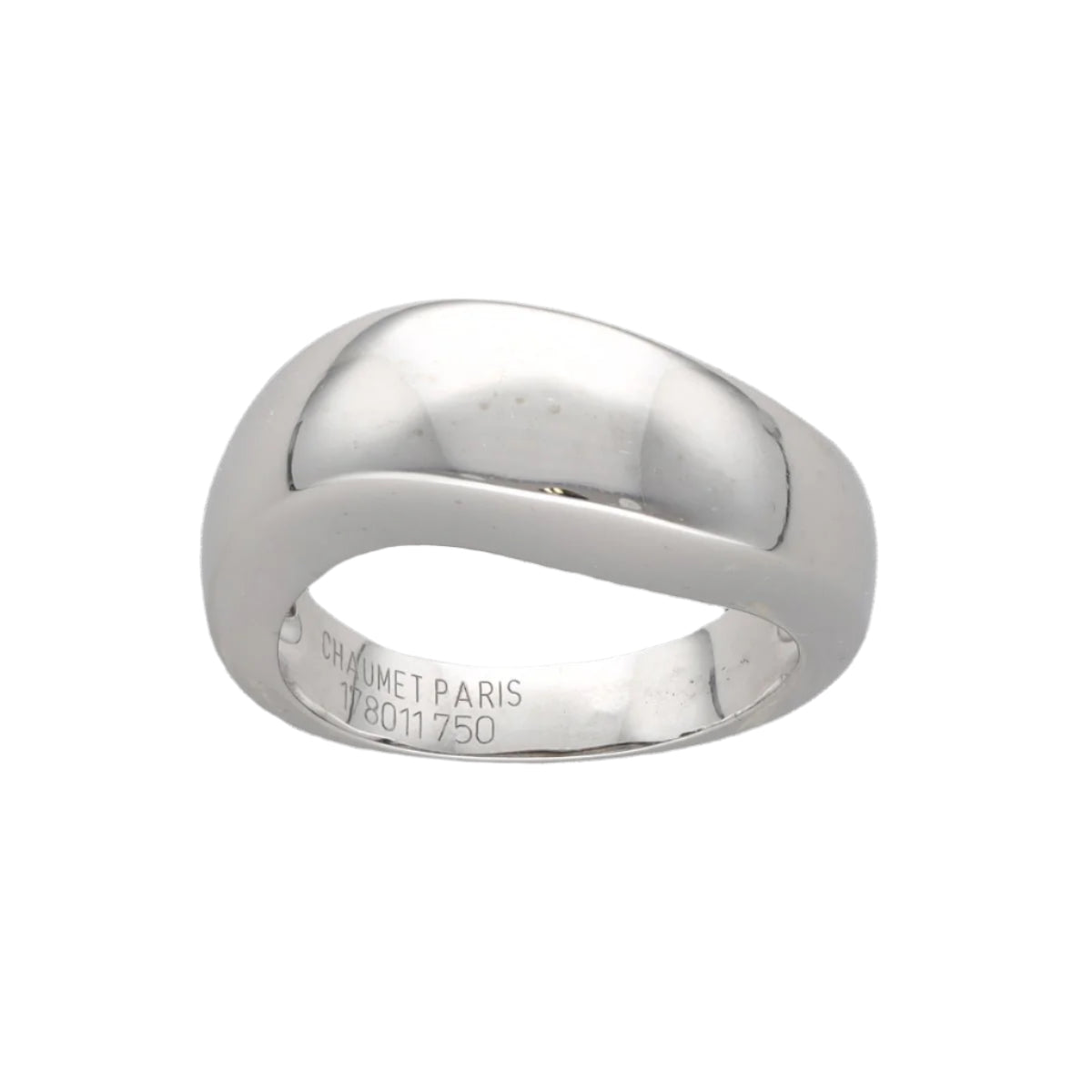 Bague Chaumet Valse en or gris 18 Cts de 1995. Taille 54. Papiers d'origine. - Castafiore
