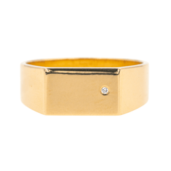 Bague Chevalière ARTHUS BERTRAND X VANRYCKE en or jaune et diamant - Castafiore