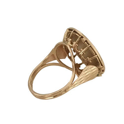 Bague Chevalière AUGIS en or jaune, rubis et diamant - Castafiore