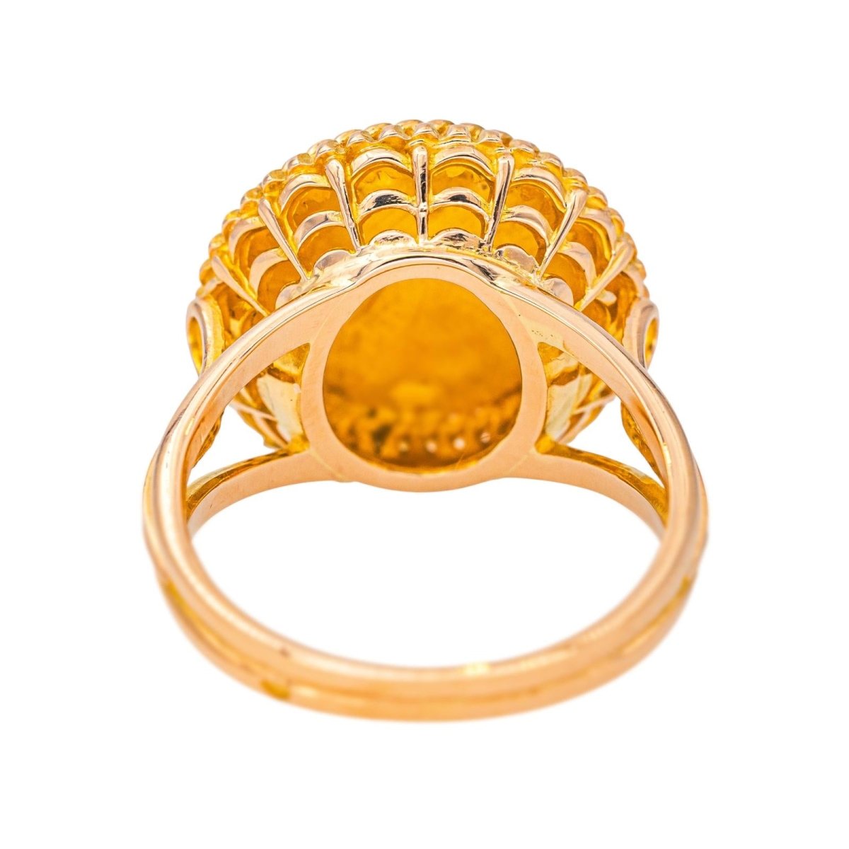 Bague Chevalière AUGIS en or jaune, rubis et diamant - Castafiore
