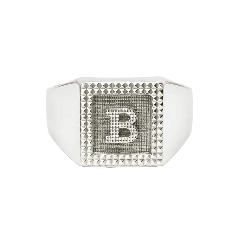 Bague Chevalière en or blanc - Castafiore