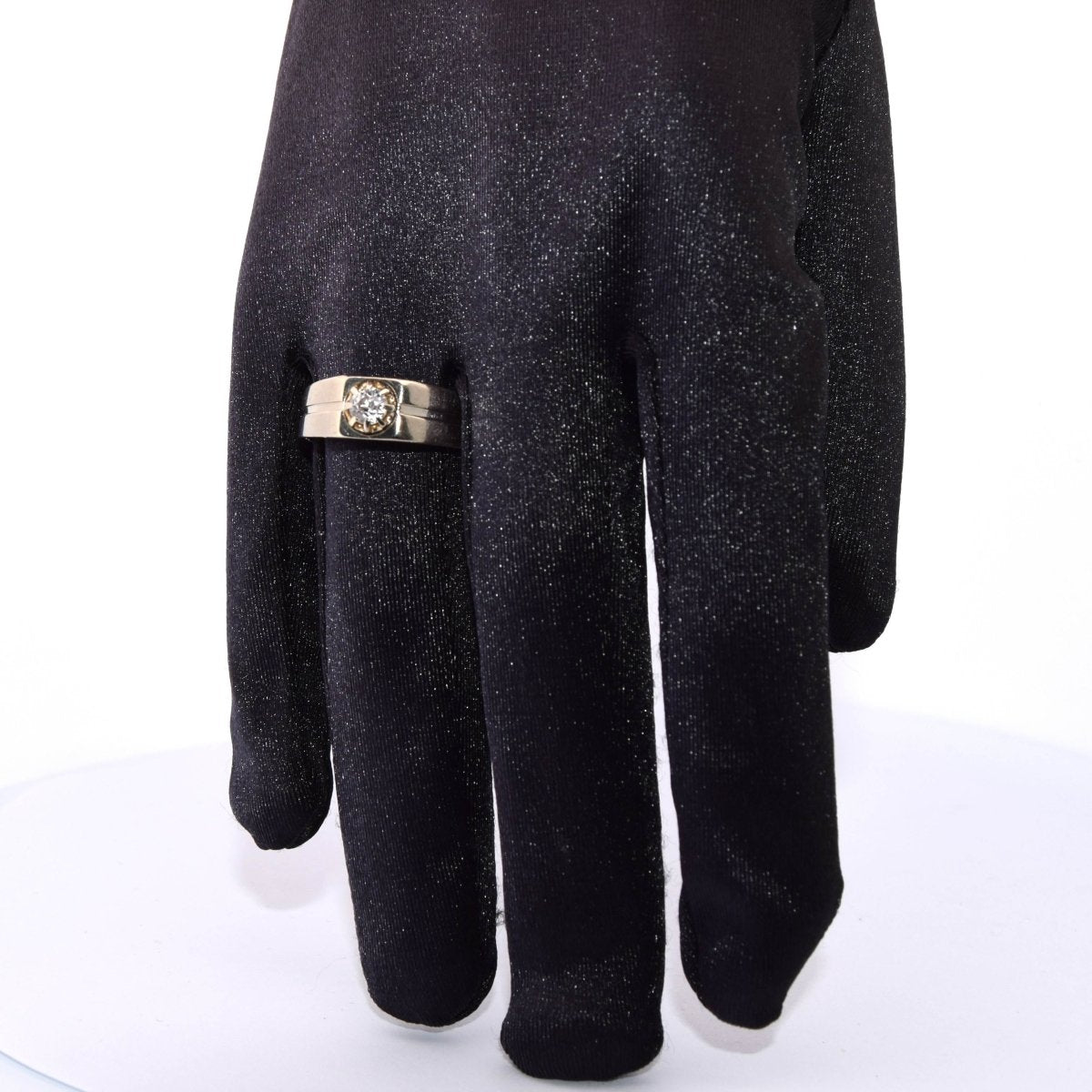 Bague Chevalière en or blanc et diamant - Castafiore