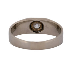 Bague Chevalière en or blanc et diamant - Castafiore