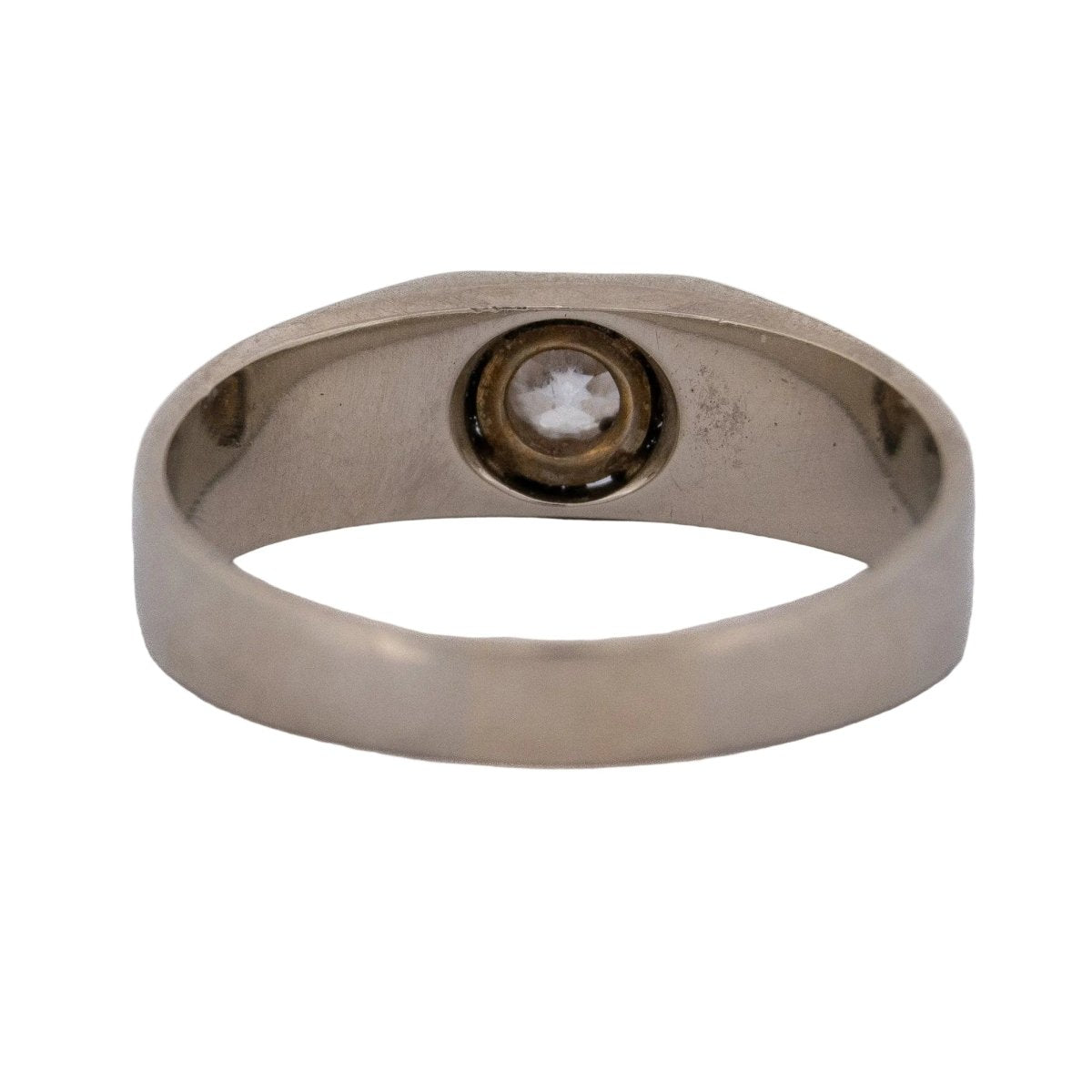 Bague Chevalière en or blanc et diamant - Castafiore