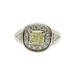 Bague Chevalière en or blanc et diamants - Castafiore