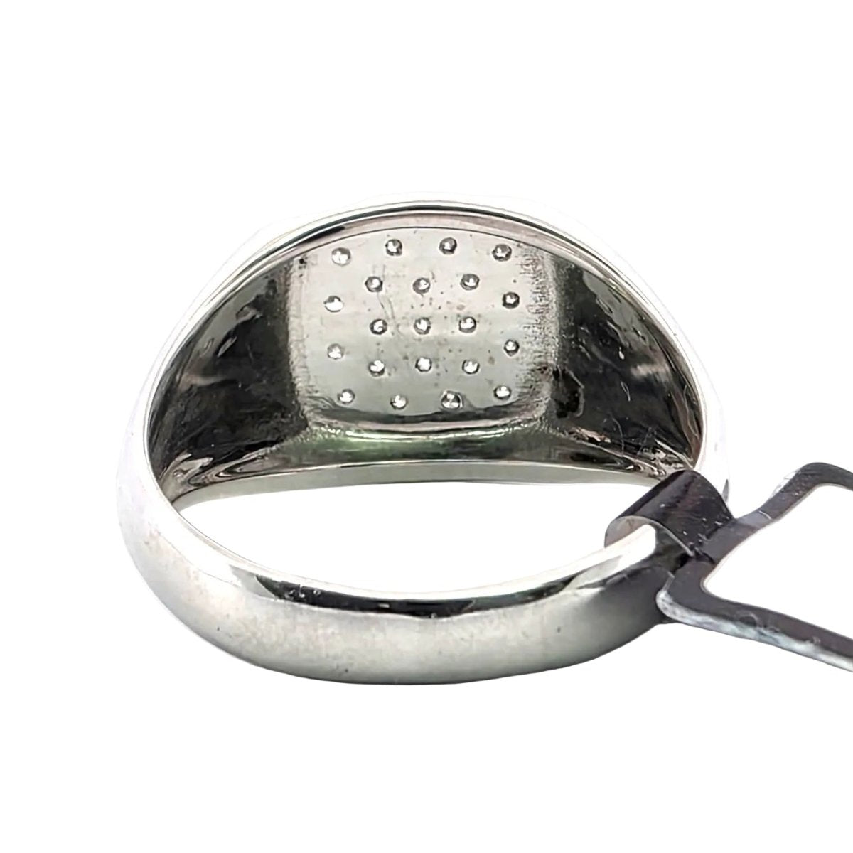 Bague Chevalière en or blanc et diamants - Castafiore