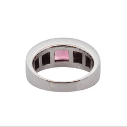 Bague Chevalière en or blanc et tourmaline - Castafiore